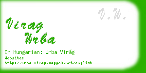 virag wrba business card